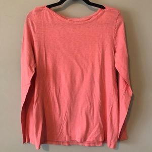 J. Crew Coral Boatneck Artist T